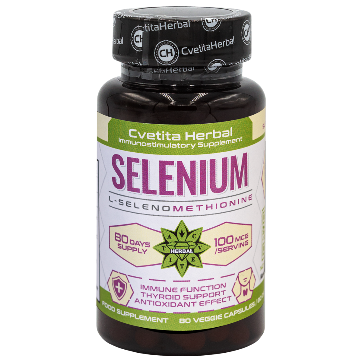Selen (Se) - Vegetarisch (80 Kapseln x 100 mcg)