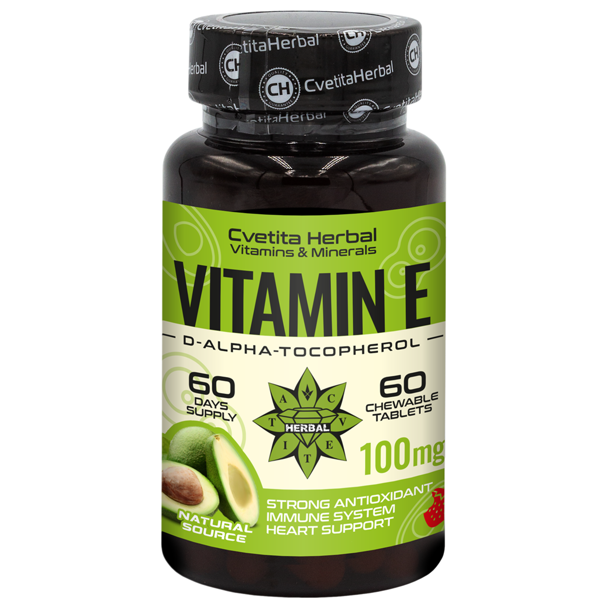 Vitamin E - Kaubar (60 Tabletten x 100 mg)