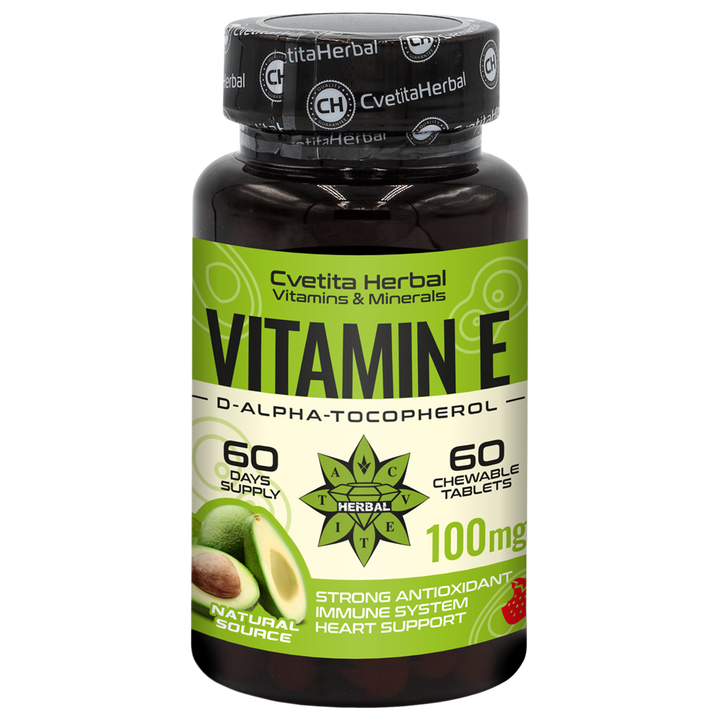 Vitamin E - Kaubar (60 Tabletten x 100 mg)