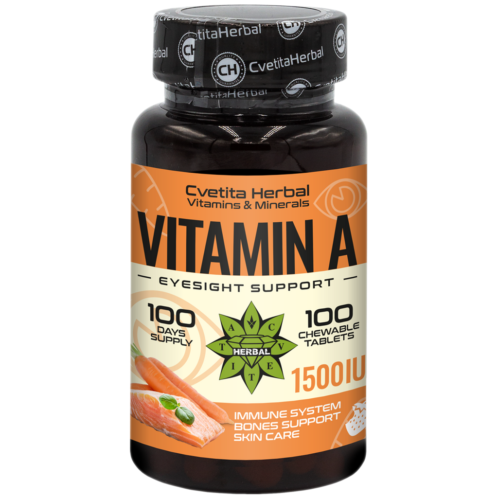 Vitamin A - Kautabletten (100 Tabletten 1500 IE)