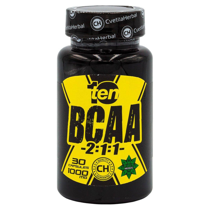 BCAA 2:1:1 - Aminosäuren 10/ten (30 Kapseln x 1000mg)