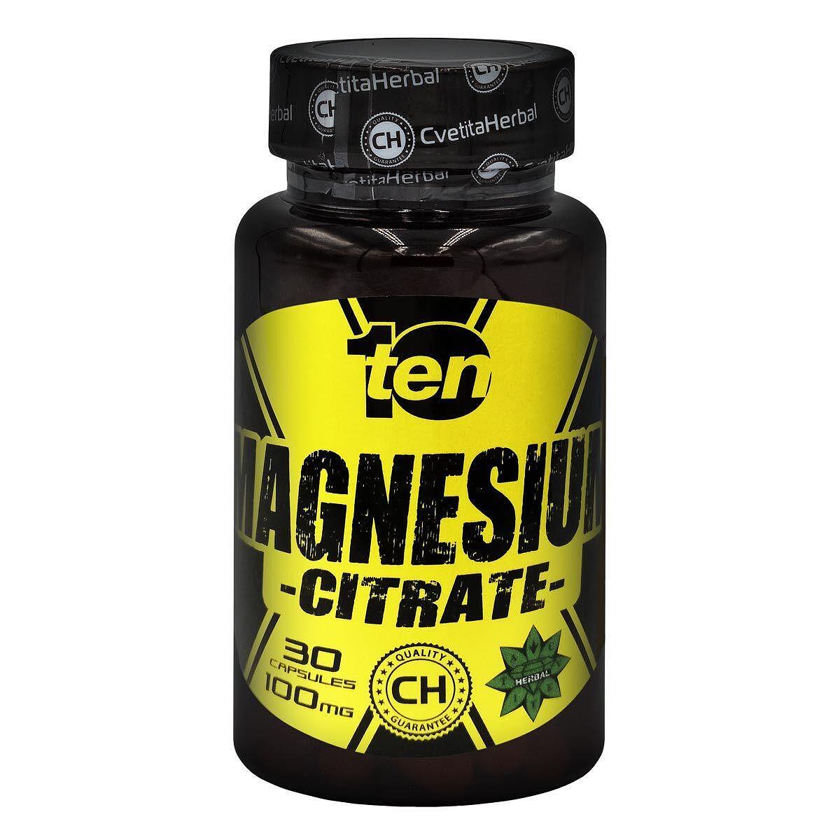 Magnesiumcitrat - 10/ten (30 Kapseln x 100mg)