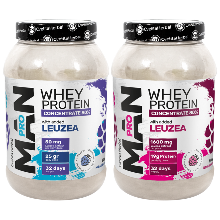 Molkenprotein mit Leuzea und Papaya-Enzymen - MAN PRO WHEY CONCENTRATE (800 gr)