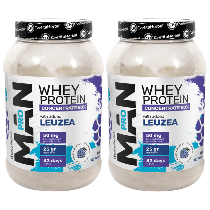 Molkenprotein mit Leuzea und Papaya-Enzymen - MAN PRO WHEY CONCENTRATE (800 gr)