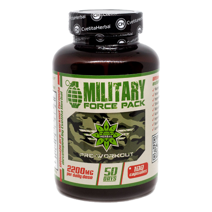 Kräuter und Aminosäuren - Military Force Pack (100 Kaps. x 1100 mg)