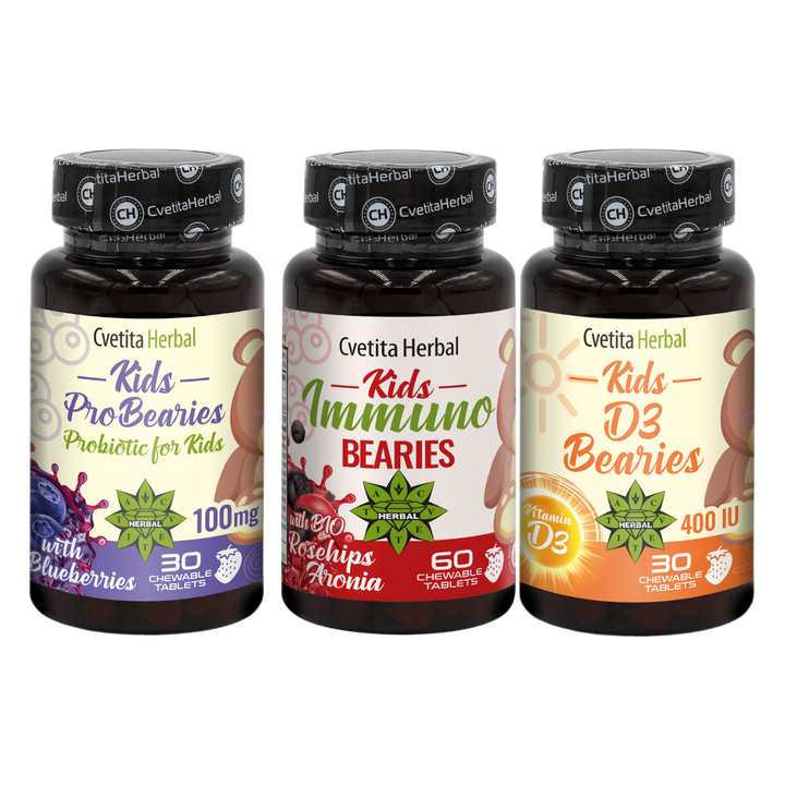 PROMO: Kids Imuno Bearies 30 Tabletten + Kids D3 Bearies 30 Tabletten + Geschenk Kids Pro Bearies 30 Tabletten