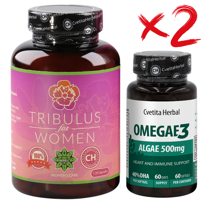 COMBO PAKET FÜR FRAUEN: Tribulus Women + Omegae 3