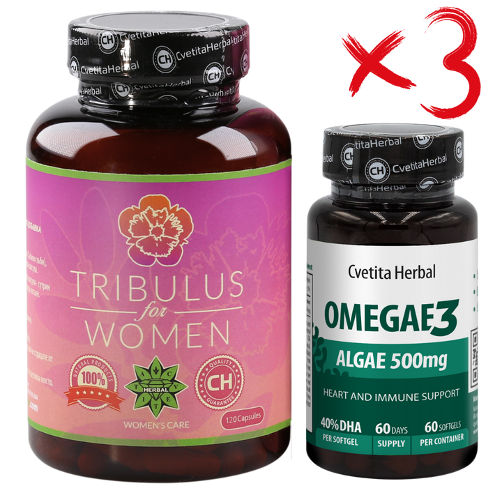 COMBO PAKET FÜR FRAUEN: Tribulus Women + Omegae 3
