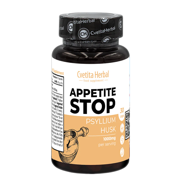 Apfelessig "Weißer Wegerich (Psyllium)" - Appetite Stop (30 Kapseln x 1000 mg)
