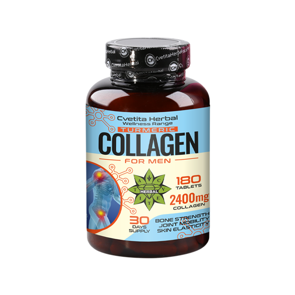 Kollagen mit Kurkuma - Collagen Turmeric (180 Tabletten x 2400 mg)