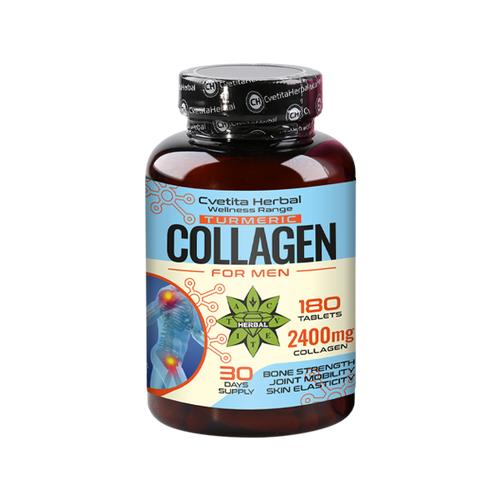 Kollagen mit Kurkuma - Collagen Turmeric (180 Tabletten x 2400 mg)