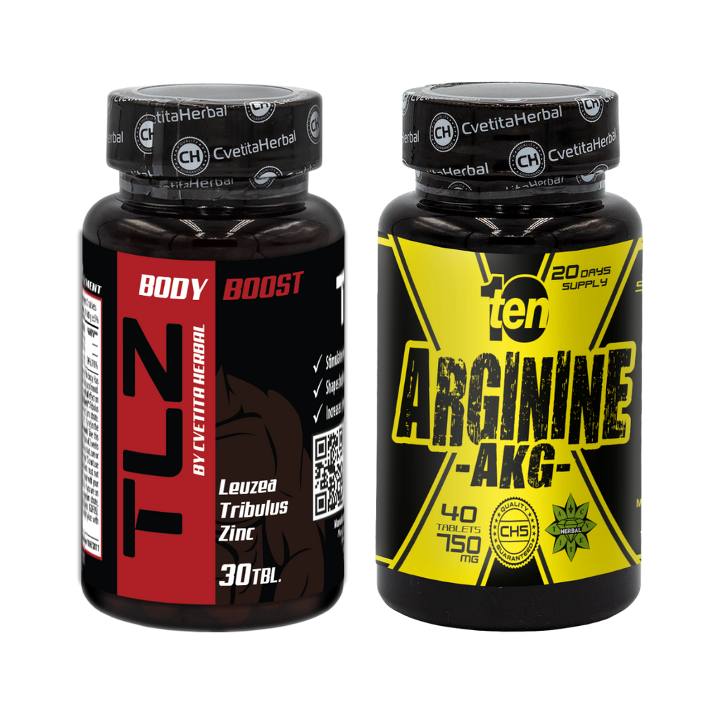 COMBO PAKET: TLZ (Tribulus, Leuzea, Zink) + TEN Arginine 40 Tabletten