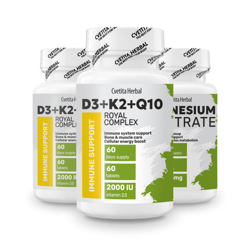Vitamin D3 + K2 + Q10 (60 Tabletten)