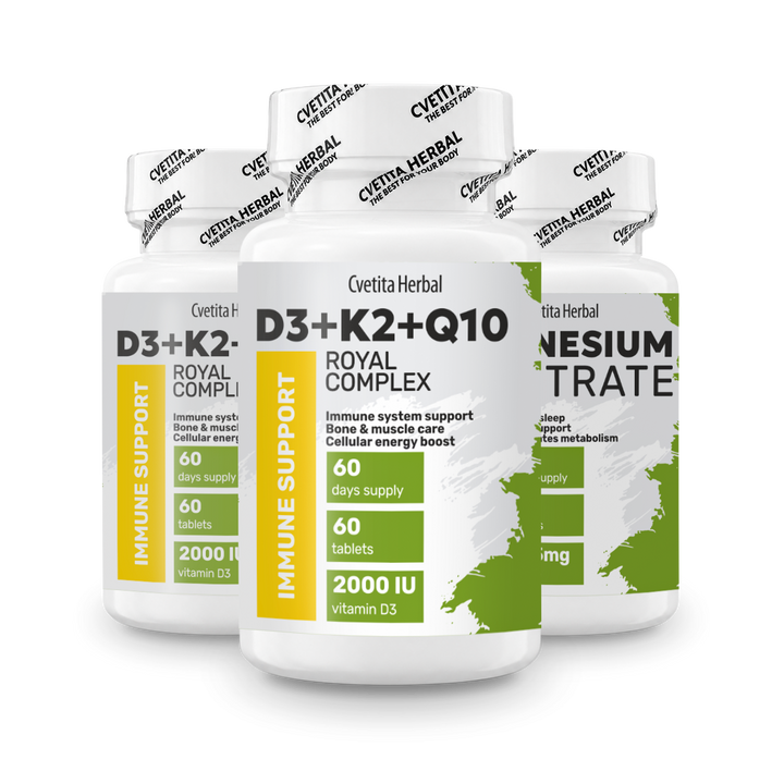 Vitamin D3 + K2 + Q10 (60 Tabletten)