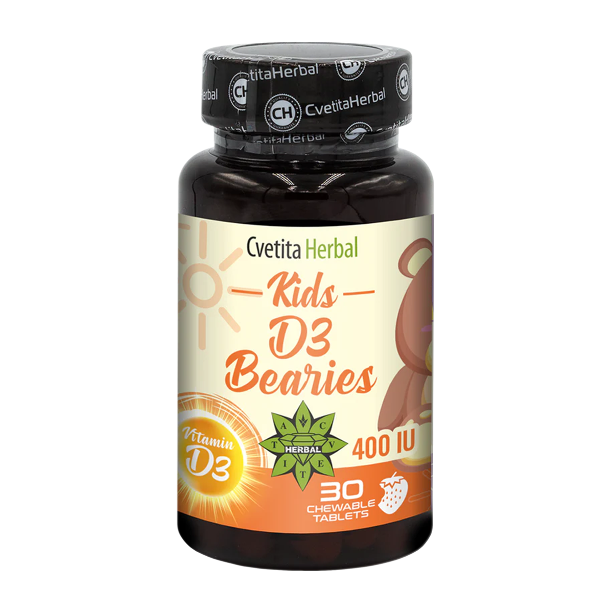 Vitamin D3 für Kinder - Kids D3 Bearies (30 Tabletten x 600 IE)