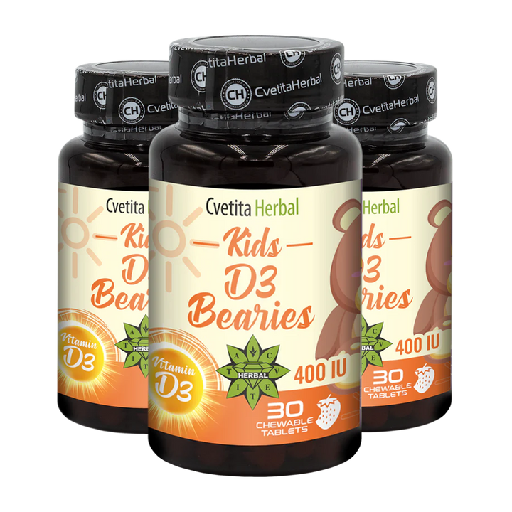Vitamin D3 für Kinder - Kids D3 Bearies (30 Tabletten x 600 IE)