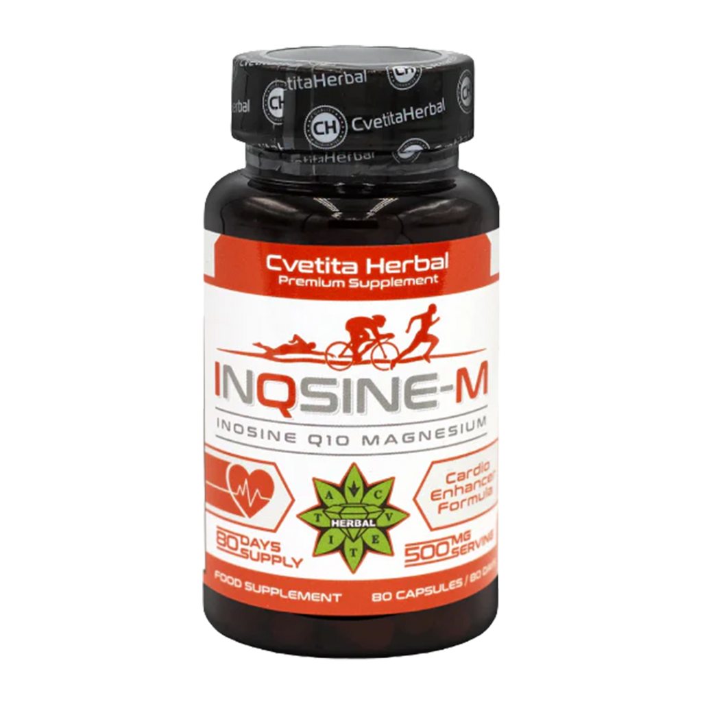 Inosin, Coenzym Q10, Magnesium - Vegetarisch (80 Kapseln x 500 mg)