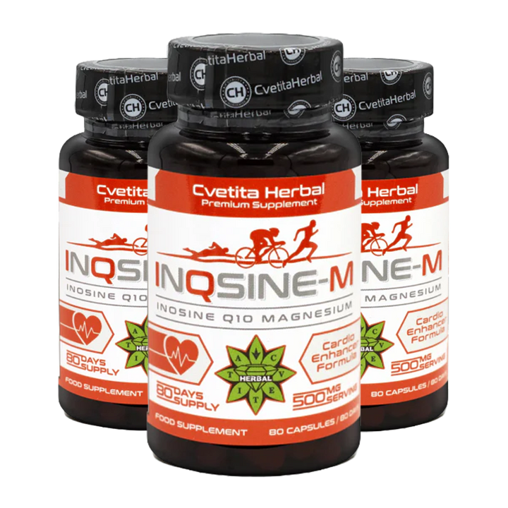 Inosin, Coenzym Q10, Magnesium - Vegetarisch (80 Kapseln x 500 mg)