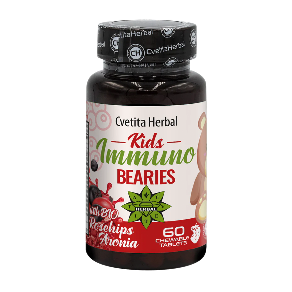 Kinder-Immunstimulans "Hagebutte" - Kids Immuno Bearies (30 Tabletten)