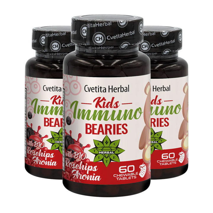 Kinder-Immunstimulans "Hagebutte" - Kids Immuno Bearies (30 Tabletten)