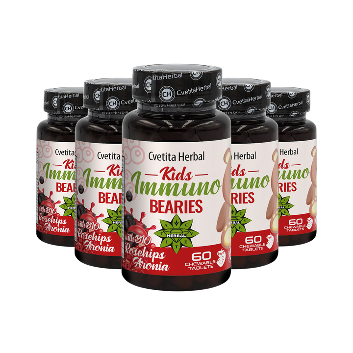 Kinder-Immunstimulans "Hagebutte" - Kids Immuno Bearies (30 Tabletten)