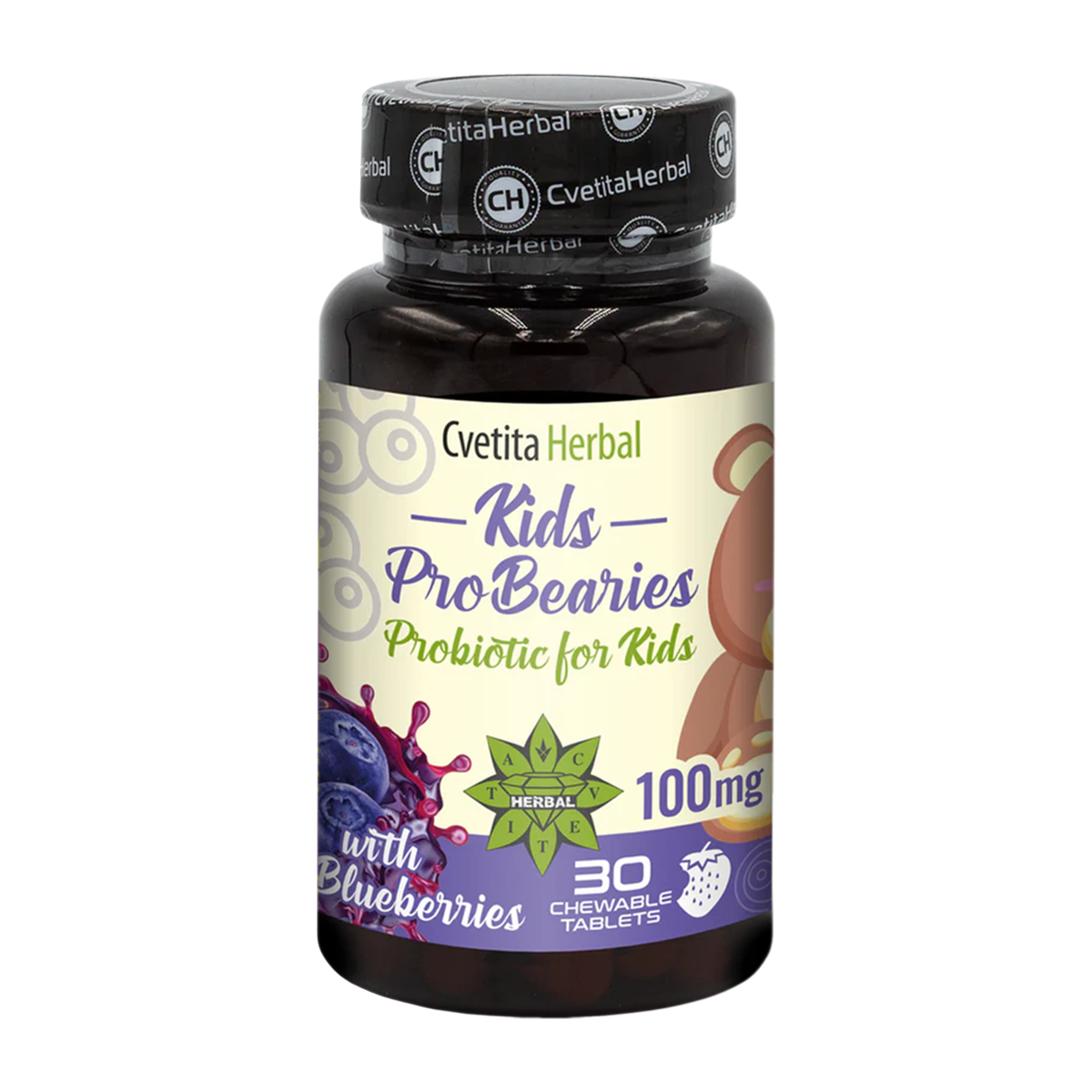 Kinder-Probiotikum "Blaubeeren" - Kids ProBearies (30 Tabletten)