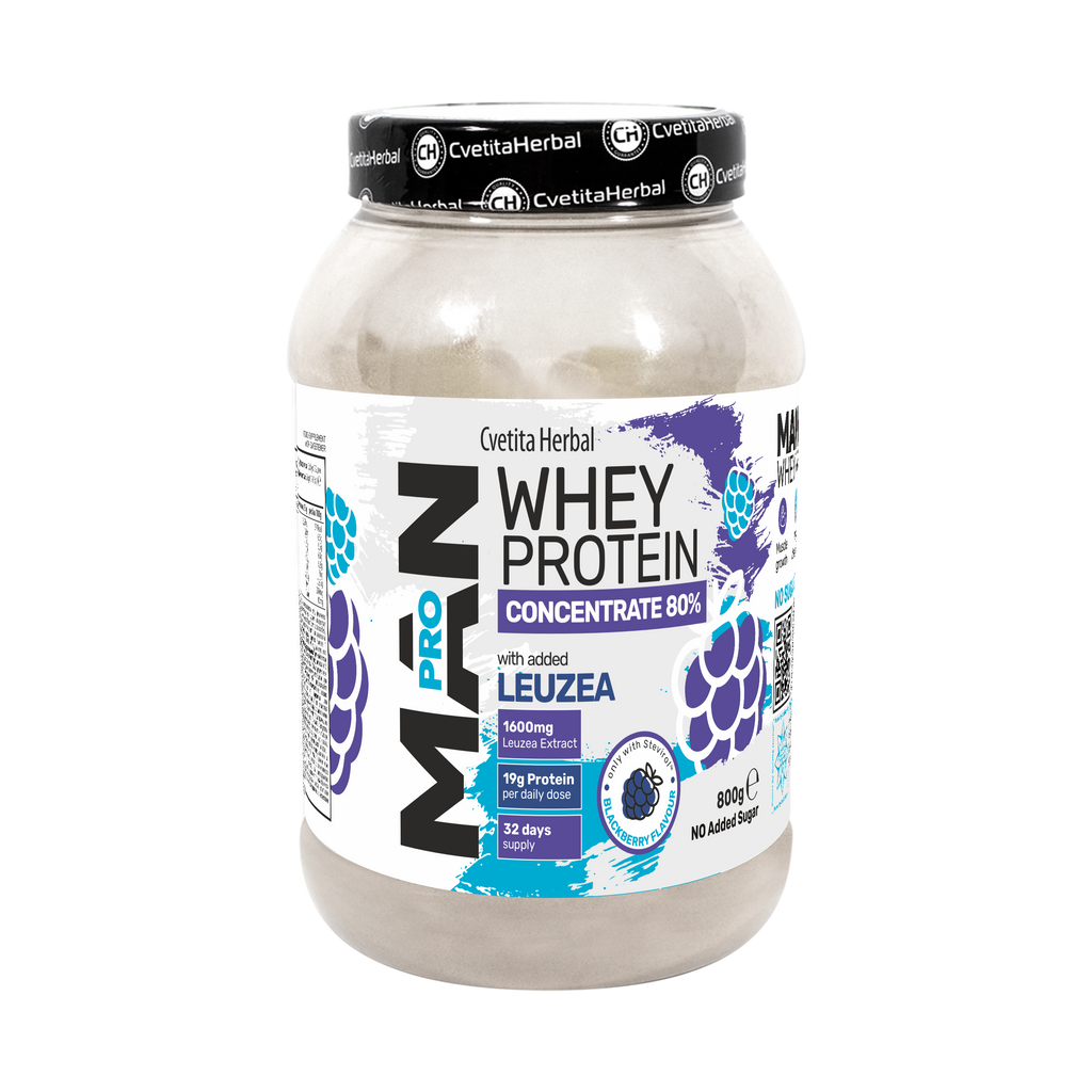 Molkenprotein mit Leuzea und Papaya-Enzymen - MAN PRO WHEY CONCENTRATE (800 gr)