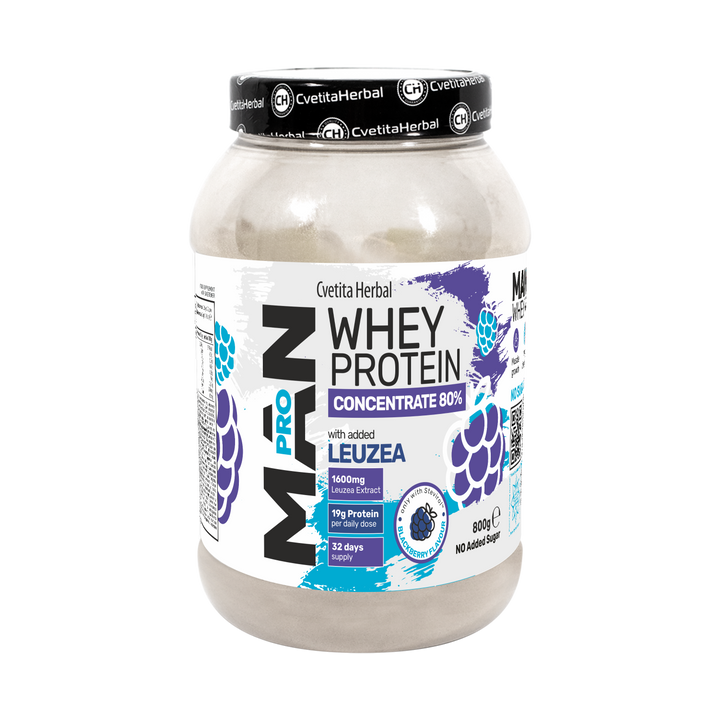 Molkenprotein mit Leuzea und Papaya-Enzymen - MAN PRO WHEY CONCENTRATE (800 gr)
