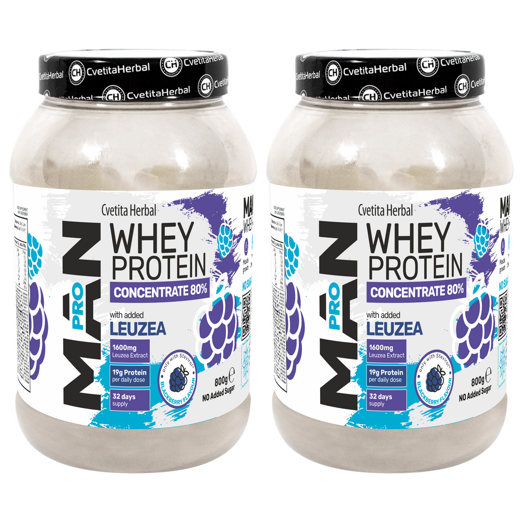 Molkenprotein mit Leuzea und Papaya-Enzymen - MAN PRO WHEY CONCENTRATE (800 gr)