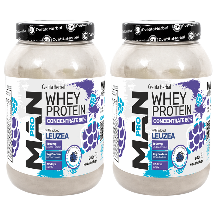 Molkenprotein mit Leuzea und Papaya-Enzymen - MAN PRO WHEY CONCENTRATE (800 gr)