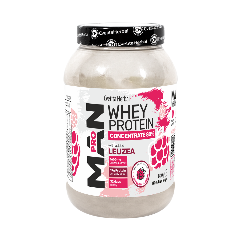 Molkenprotein mit Leuzea und Papaya-Enzymen - MAN PRO WHEY CONCENTRATE (800 gr)