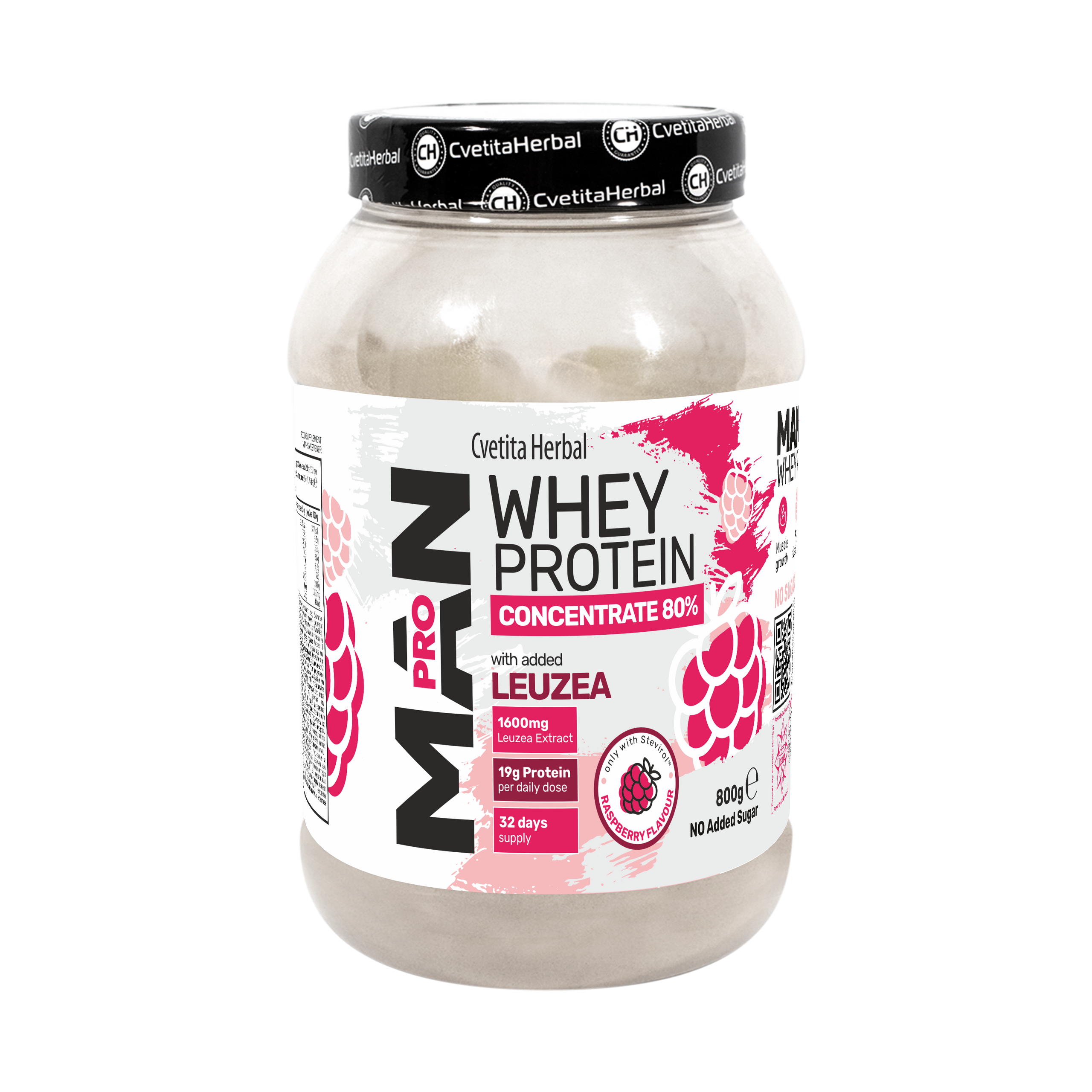 Molkenprotein mit Leuzea und Papaya-Enzymen - MAN PRO WHEY CONCENTRATE (800 gr)