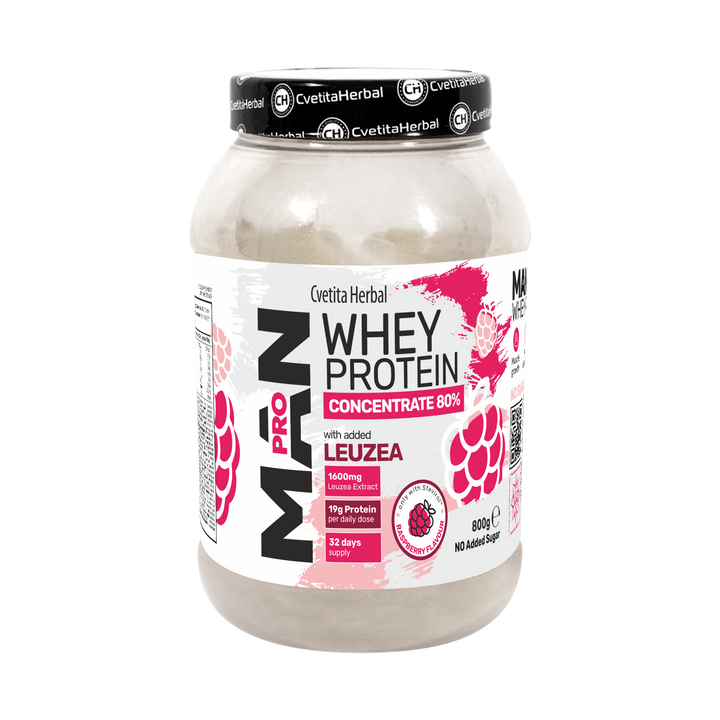 Molkenprotein mit Leuzea und Papaya-Enzymen - MAN PRO WHEY CONCENTRATE (800 gr)