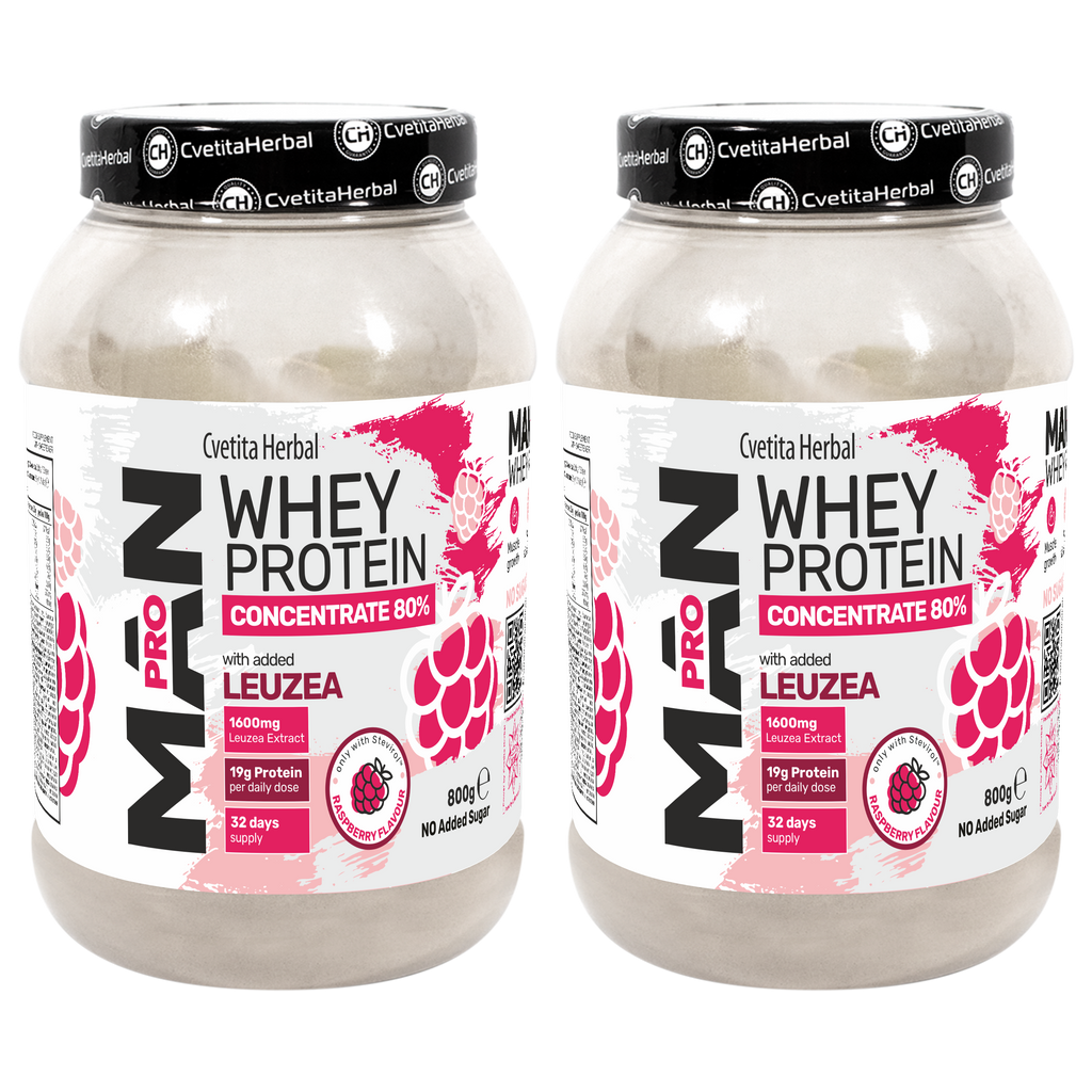 Molkenprotein mit Leuzea und Papaya-Enzymen - MAN PRO WHEY CONCENTRATE (800 gr)