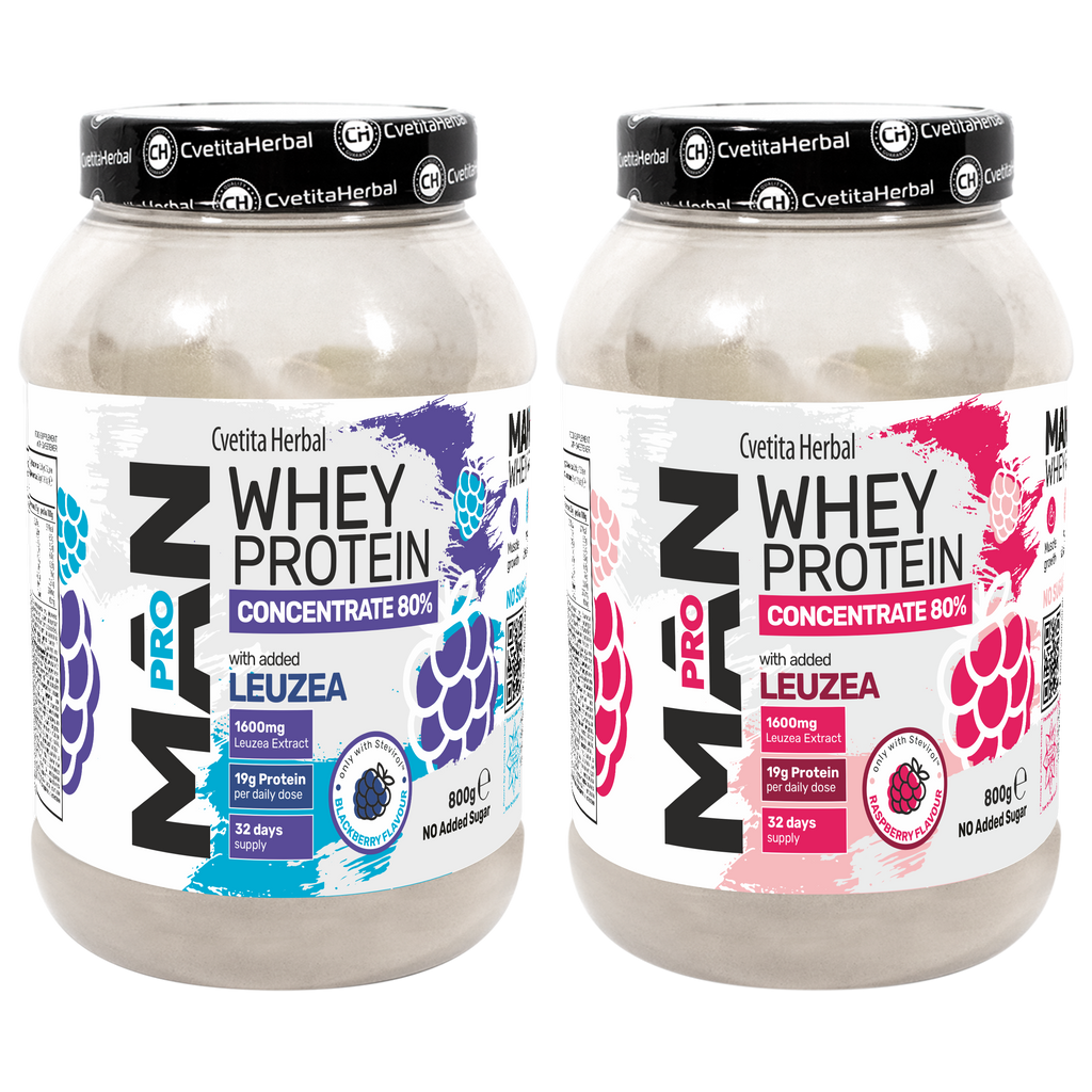 Molkenprotein mit Leuzea und Papaya-Enzymen - MAN PRO WHEY CONCENTRATE (800 gr)