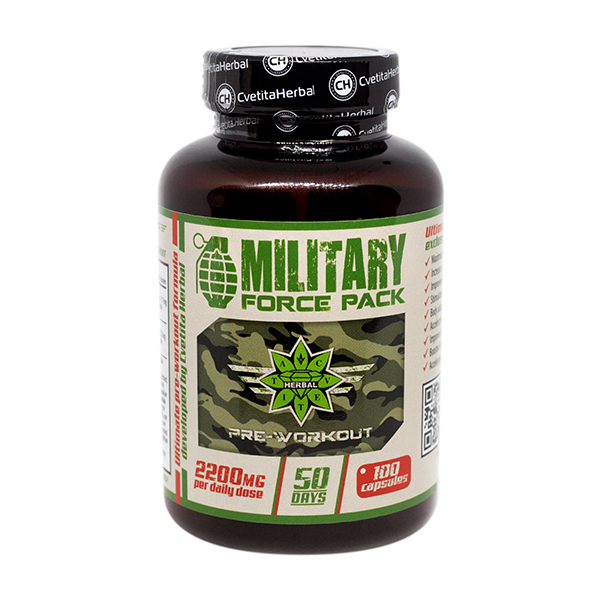 Kräuter und Aminosäuren - Military Force Pack (100 Kaps. x 1100 mg)