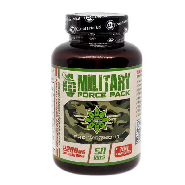 Kräuter und Aminosäuren - Military Force Pack (100 Kaps. x 1100 mg)