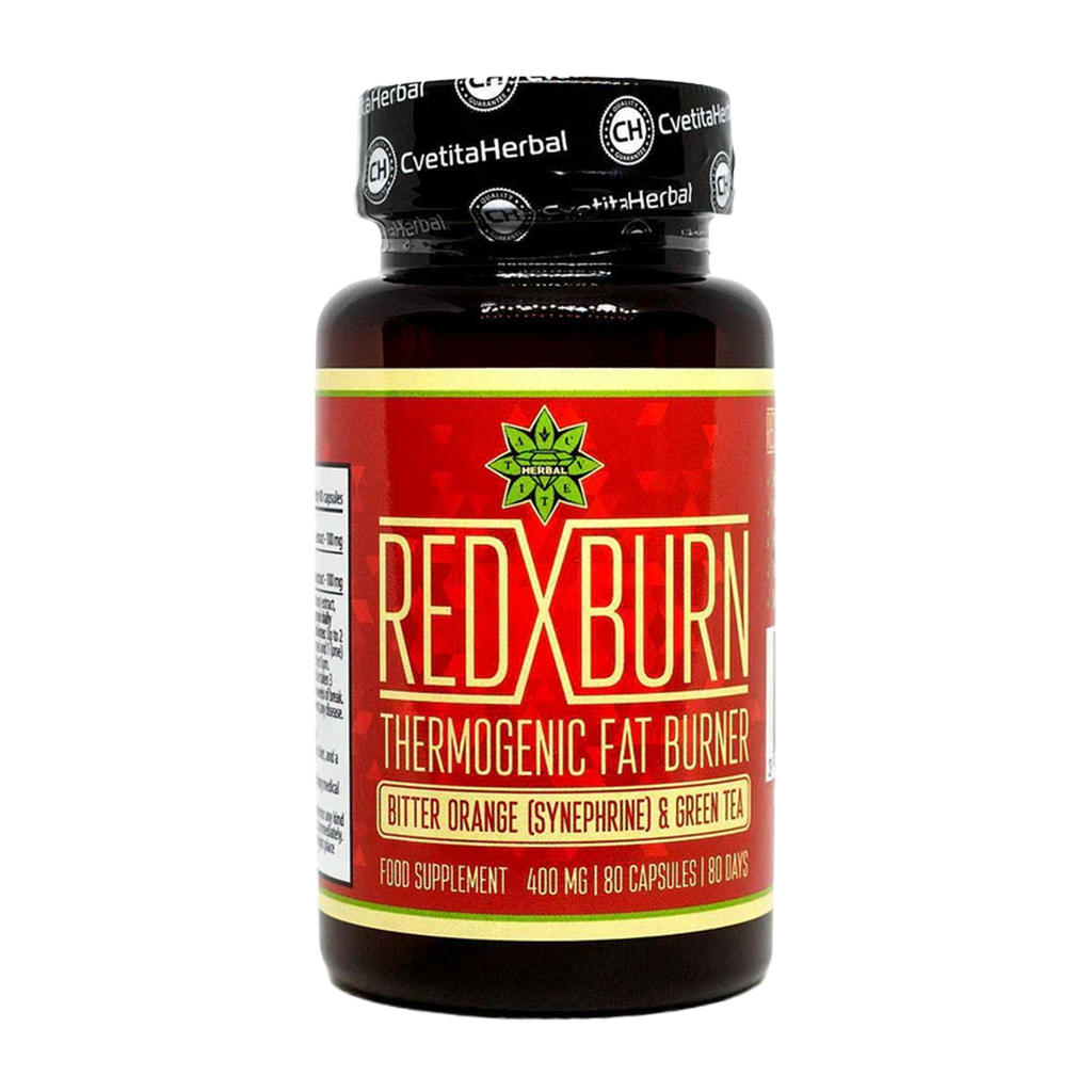 Bitterorange und Grüntee-Extrakt – Red X Burn (80 Kapseln x 400 mg)