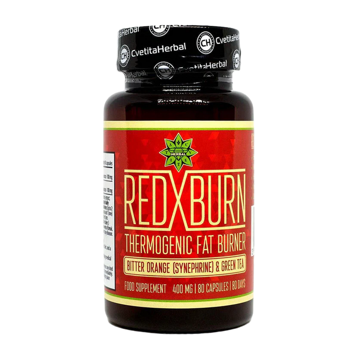 Bitterorange und Grüntee-Extrakt – Red X Burn (80 Kapseln x 400 mg)