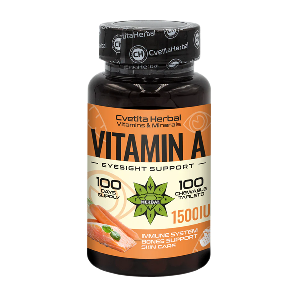 Vitamin A - Kautabletten (100 Tabletten 1500 IE)