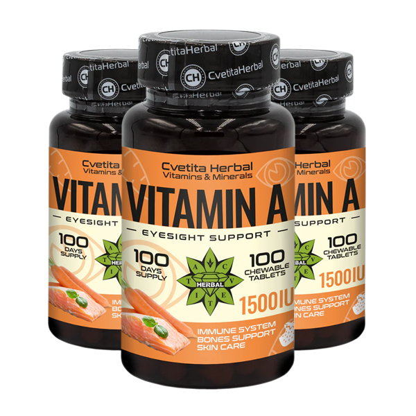 Vitamin A - Kautabletten (100 Tabletten 1500 IE)