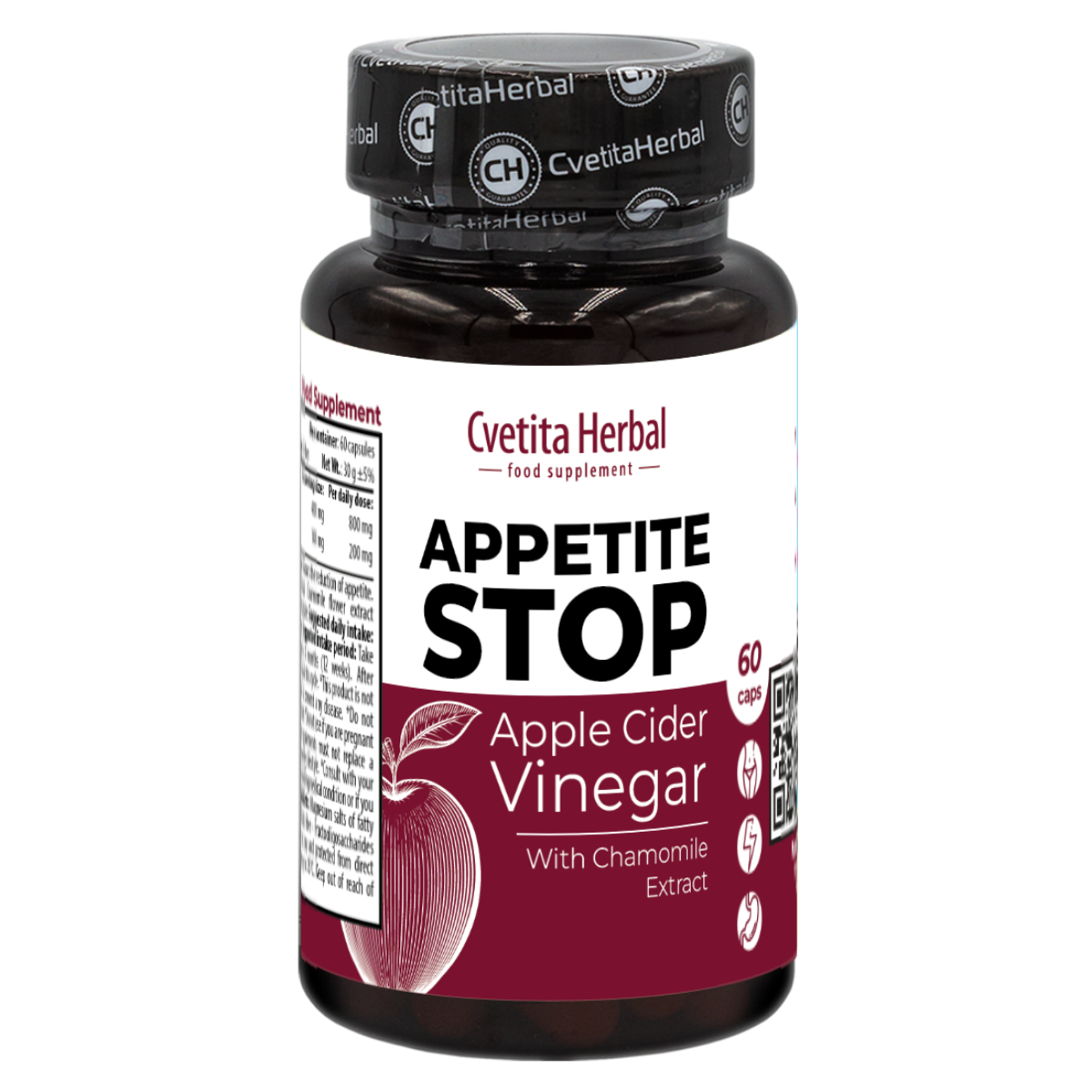 Apfelessig "Kamillenextrakt" - Appetite Stop (60 Kapseln)