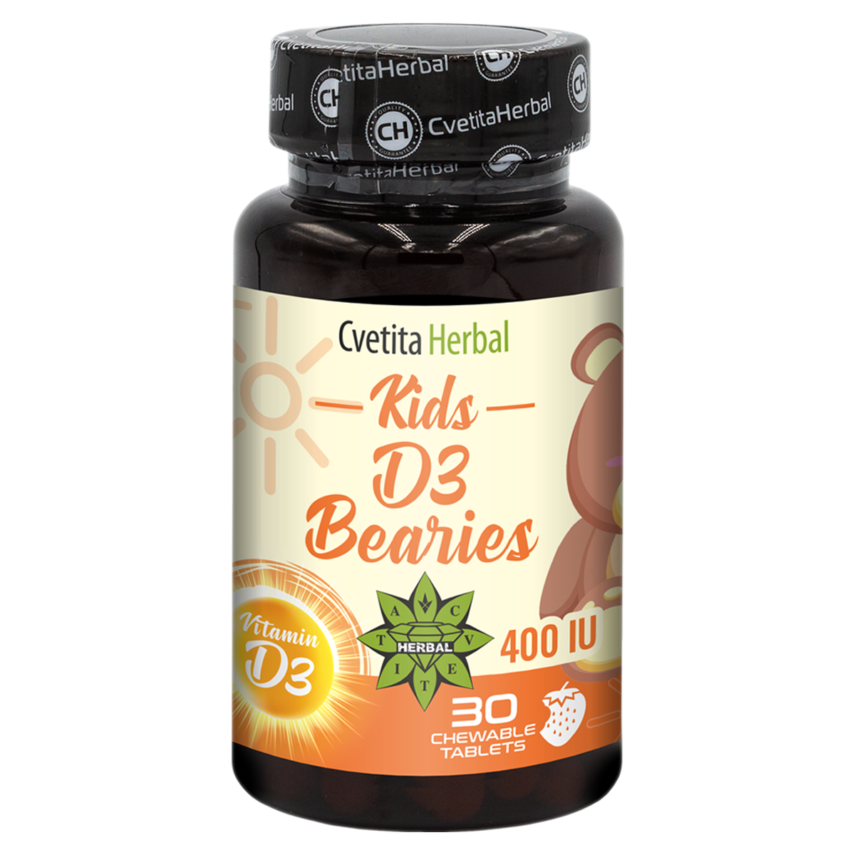 Vitamin D3 für Kinder - Kids D3 Bearies (30 Tabletten x 600 IE)