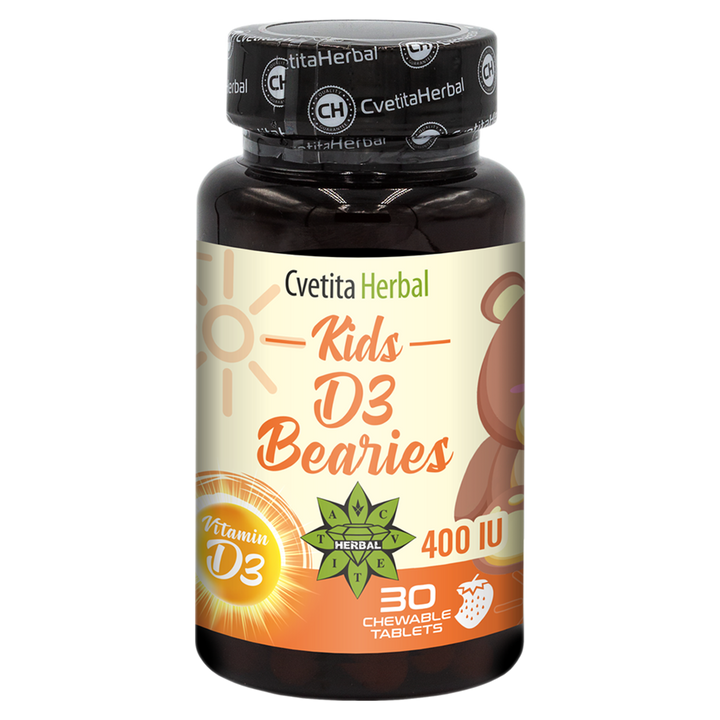 Vitamin D3 für Kinder - Kids D3 Bearies (30 Tabletten x 600 IE)