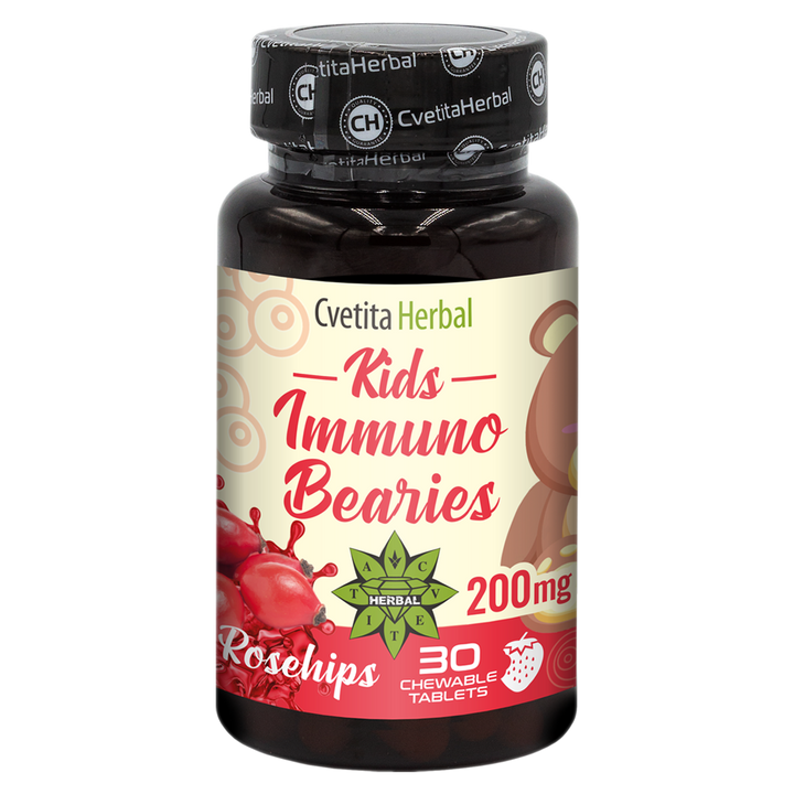 Kinder-Immunstimulans "Hagebutte" - Kids Immuno Bearies (30 Tabletten)