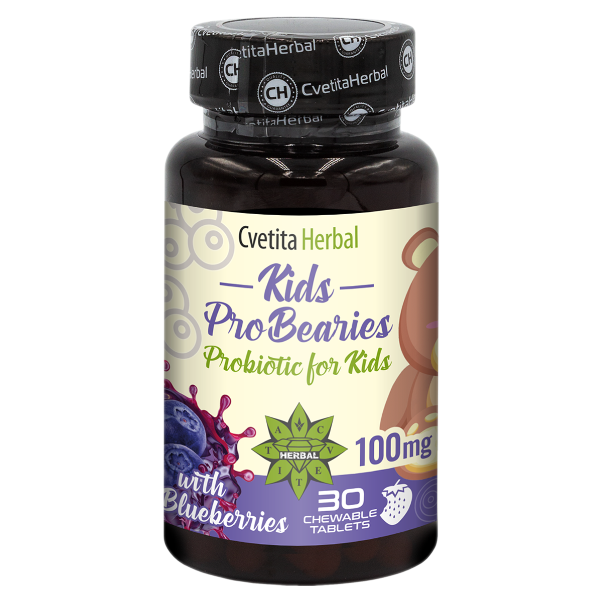 Kinder-Probiotikum "Blaubeeren" - Kids ProBearies (30 Tabletten)
