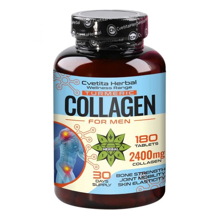 Kollagen mit Kurkuma - Collagen Turmeric (180 Tabletten x 2400 mg)
