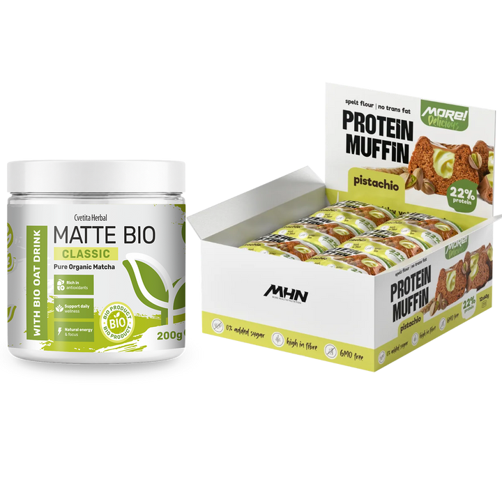 Matte Bio Classic und MHN Protein-Muffins mit Pistazie - Kombipaket