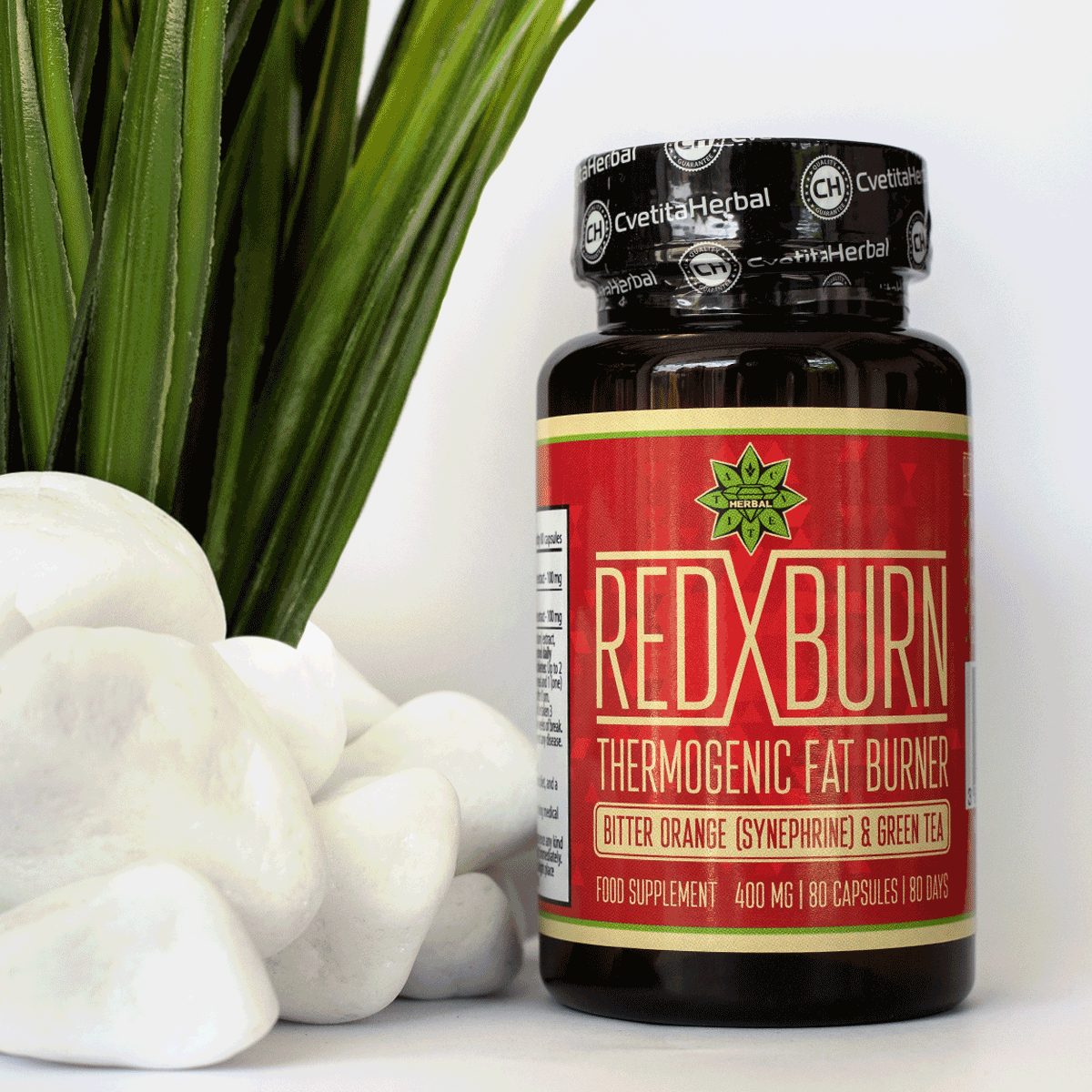 Bitterorange und Grüntee-Extrakt – Red X Burn (80 Kapseln x 400 mg)